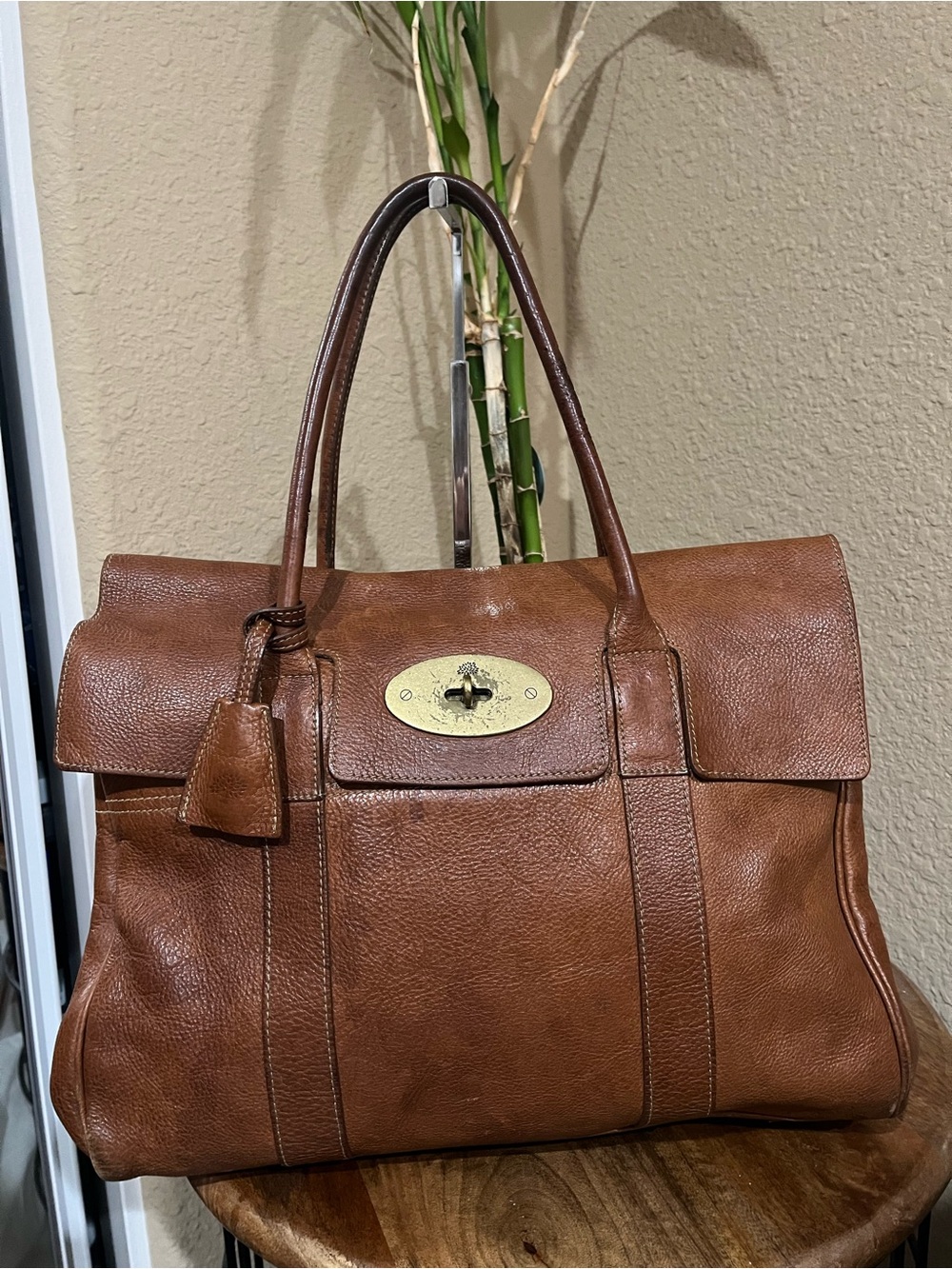 MULBERRY OAK NVT LEATHER BAYSWATER